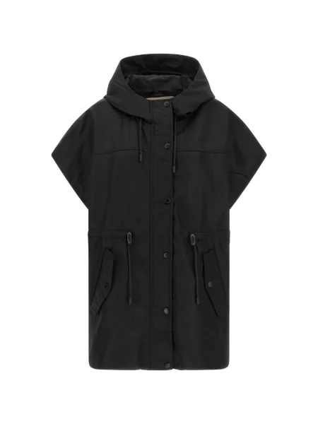 Vestă Weekend Max Mara cu glugă negru