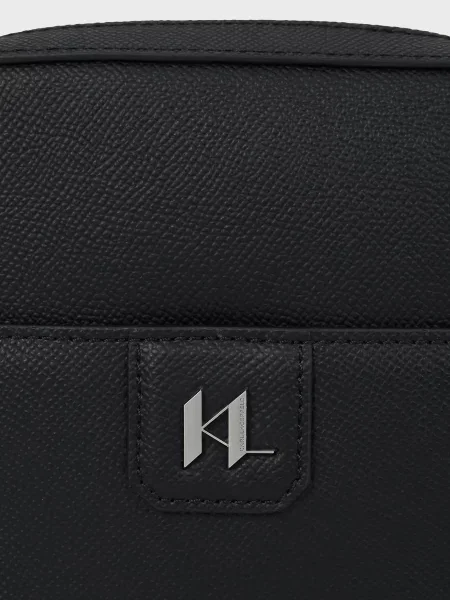 Шкіряна сумка Karl Lagerfeld чорна