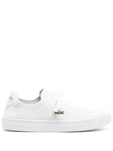 Sneakerși Lacoste din piele alb