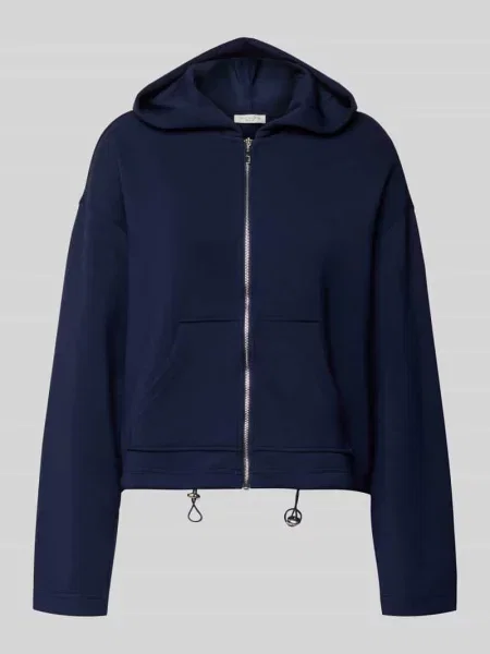 Bluza rozpinana o kroju regular fit z kapturem model Marcella' Christian Berg Woman granatowa