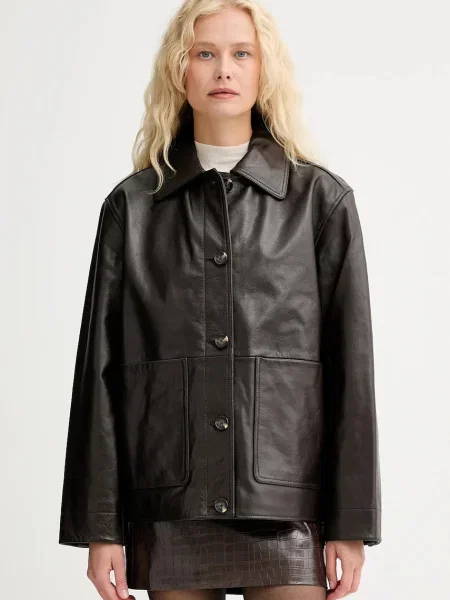 Rag & Bone kurtka skórzana brązowa