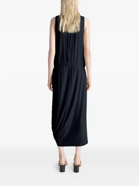 Rochie midi Lemaire drapată de costum negru