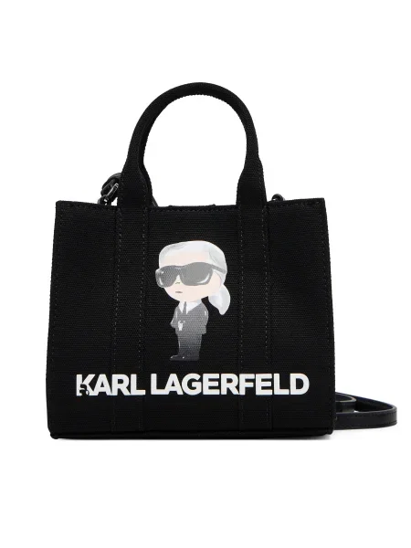 Чанта Karl Lagerfeld IKON SQUARE черно
