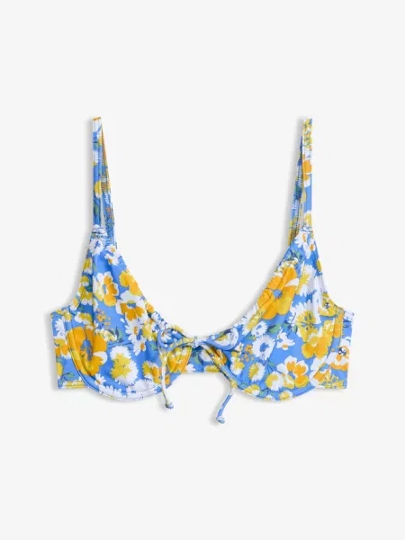 Biustonosz bikini na fiszbinach niebieskie