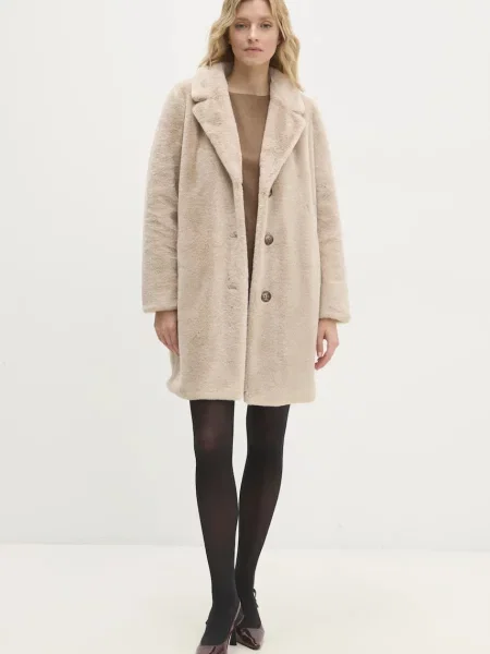 Answear Lab palton femei de tranzitie bej