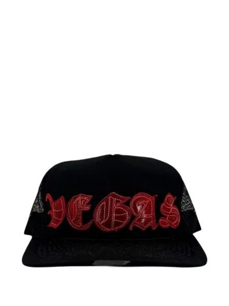Căciulă Chrome Hearts cu motiv cu inimi negru