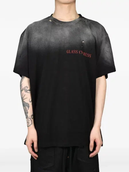Tricou Glass Cypress zdrențuiți negru