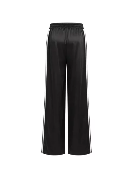 Pantaloni Sprwmn de mătase cu dungi negru