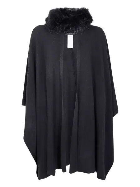 Garnitură de blană palton de blană Lauren Ralph Lauren cu blană negru
