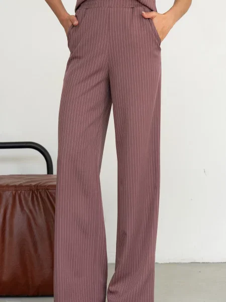 Штани палаццо RiMari бавовна/поліестер рожевий