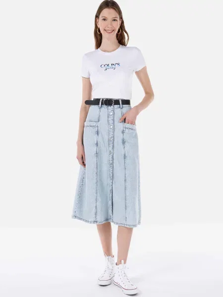 Спідниці Colin’s комбінований верх блакитний