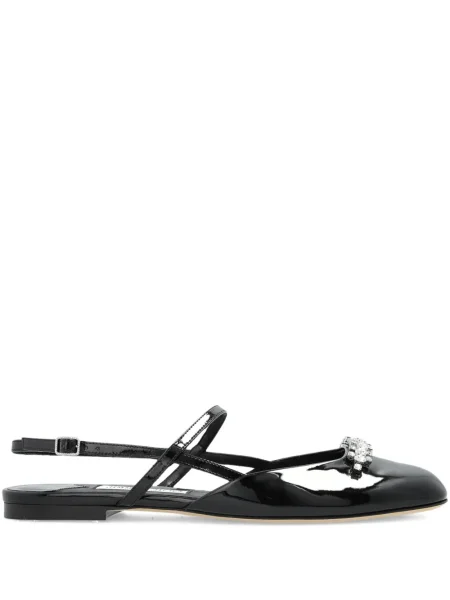 Pantofi cu toc Jimmy Choo slingback de cristal negru