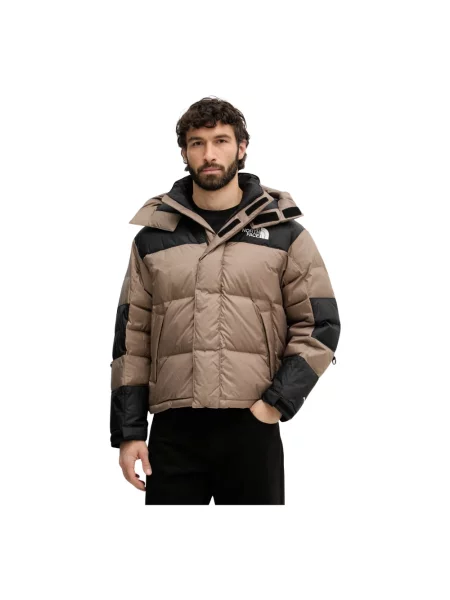 Lniana kurtka narciarska The North Face brązowa