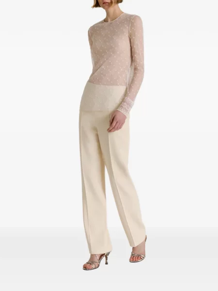 Top Alberta Ferretti din dantelă alb