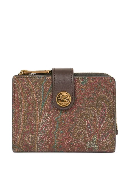 Portofel Etro cu imagine cu model paisley maro