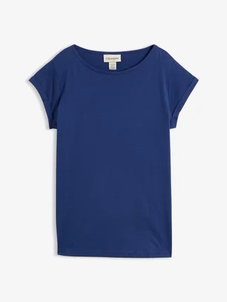 T-shirt z czystej bawełny niebieska