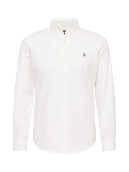 Cămașă Cu Mânecă Lungă Pentru Bărbați Ralph Lauren albă