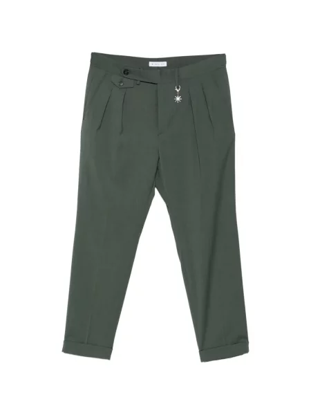 Plisované kalhoty Manuel Ritz zelené