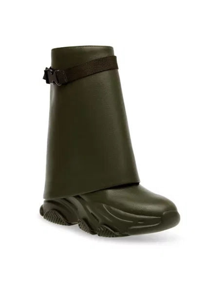 Botki Steve Madden skórzane zielone