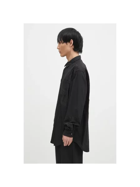 Engineered Garments koszula Combo Short Collar relaxed z kołnierzykiem klasycznym czarny
