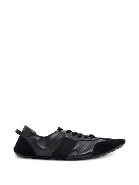 Sneakerși Gucci cu șireturi din piele negru