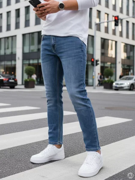 Jeansy slim fit Dstreet niebieskie