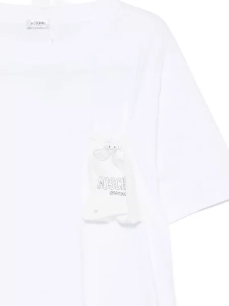 Tricou Moschino cu imagine cu cordon alb