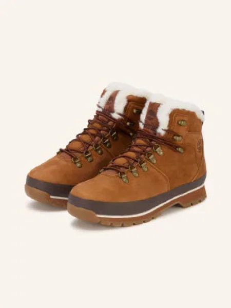Timberland Botki Sznurowane Euro Hiker Mid Warm Lined Waterproof braun białe