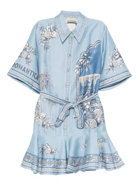 Rochie mini Alemais de costum albastru