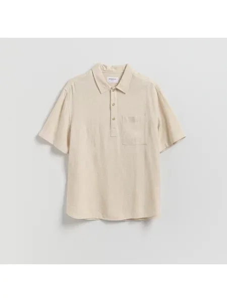 Reserved Košile ze směsi lnu béžová