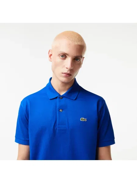 Lacoste Koszulka Polo Oryginał Petit Piqué niebieska