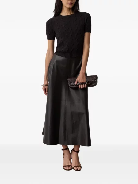 Odinis sijonas Ralph Lauren Collection a eilutė ruda