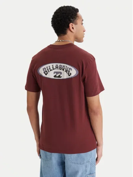 Billabong T-Shirt Orbit Arch Bordowy