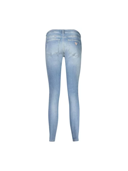 Skinny jeansy skinny Guess niebieskie