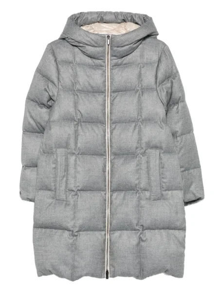 Palton Peserico cu glugă gri