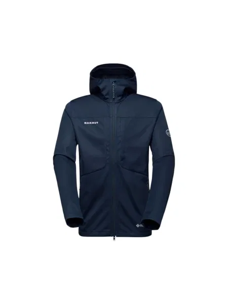 Pánska softshellová bunda Mammut Ultimate VIII Softshell Hooded navy tmavo modrá