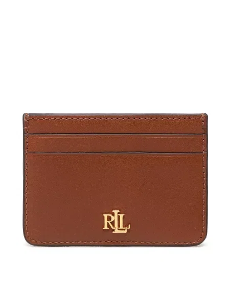 Bőr pénztárca Lauren Ralph Lauren barna