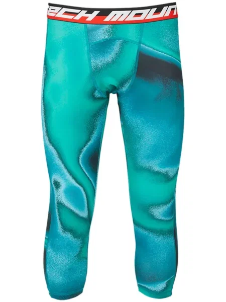 Leggings Aztech Mountain cu imprimeu abstract albastru