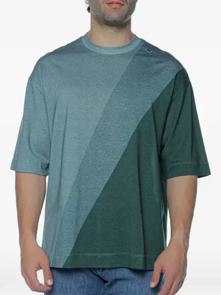 Tricou Emporio Armani cu autograf verde