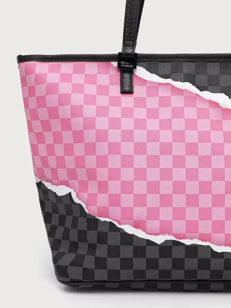 Sprayground torebka shopper z imitacji skóry PINK PANTHER czarna