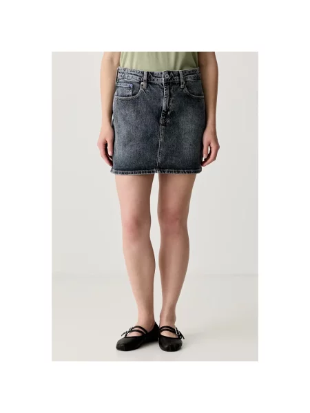 Spódnica Karl Lagerfeld Jeans Buckle Denim Mini Skirt Soft Tinted Blue M niebieska