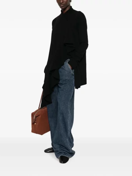 Cardigan Uma Wang asimetric drapat negru