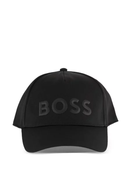 Czapka z daszkiem Boss Green Hugo Boss z autografem czarna