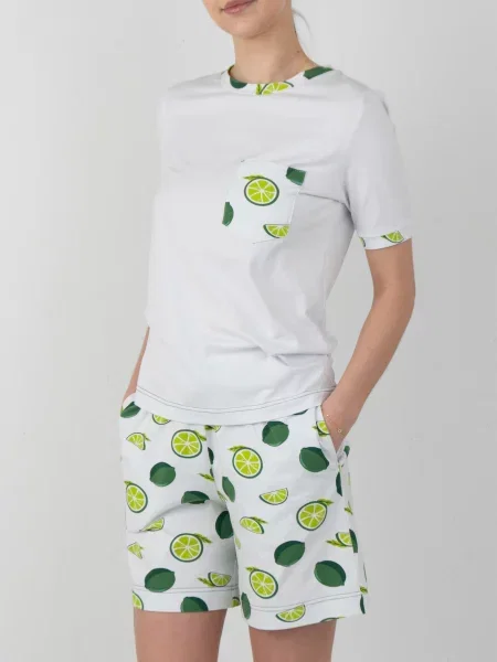 Піжама Elegante бавовна/еластан білий