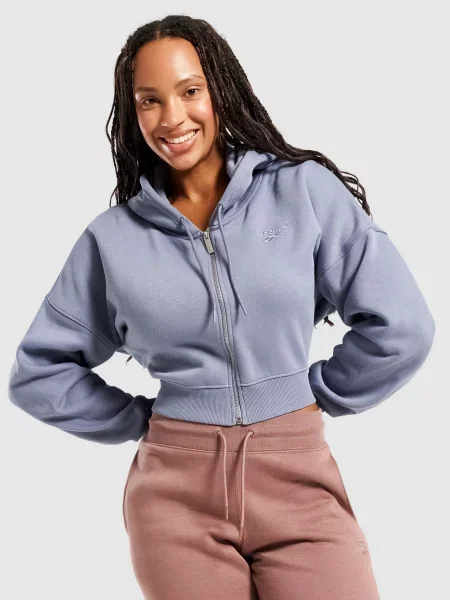 Reebok Bluza Rozpinana Z Kapturem Pernille niebieska
