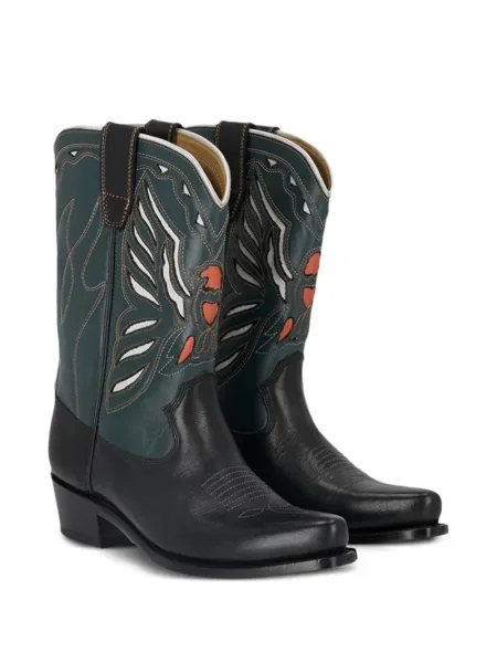 Botine Fortela din piele verde