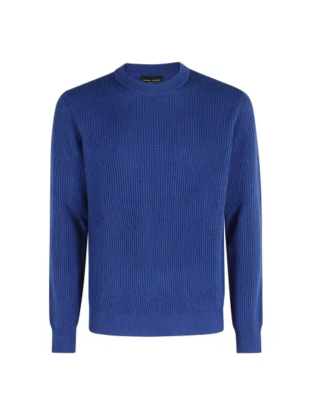 Sweter Roberto Collina niebieski