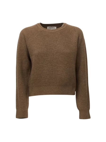 Sweter Filson wełniany brązowy
