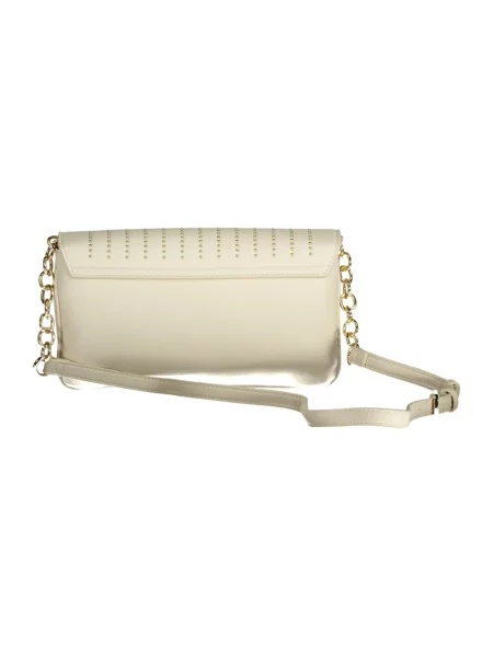 Lniana kopertówka Valentino By Mario Valentino biała