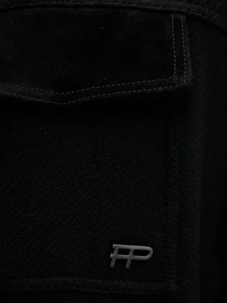 Filling Pieces férfi kabát gyapjúval Box Varsity fekete